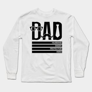 Dad Husband Daddy Protector Hero Long Sleeve T-Shirt